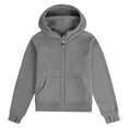 thumbnail image 4 of Byoo Big Girls Zip Up Hoodies Solid Color Pocket Sweatshirt Jacket Fall Outdoor Aactive Kids Jacket, 4 of 4
