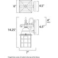 thumbnail image 2 of 1051BK Maxim Lighting North Church-1 Light Outdoor Wall Lantern in Lodge style-6 Inches wide by 19.75 inches high, 2 of 2