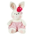 thumbnail image 2 of 65Cm Easter Bunny Plush Doll Desktop Decoration Accessory, Soft Stuffed Toy With Big Fluffy Ears Adorable Mushroom Headband With White Dot Accents And Patterned Shorts, Perfect, 2 of 6