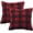 Red, variant on Happy Fall Y''all Hello Autumn Leaves Trees Lumbar Decorative Throw Pillow Cover Cushion Case Cotton Linen for Bed Sofa Holiday Outdoor 12x20inches