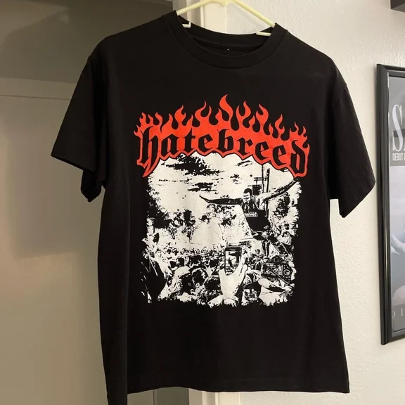 Reprint Rare Hatebreed “Brody King of God’s Hate stage dive” t-shirt Unisex tee
