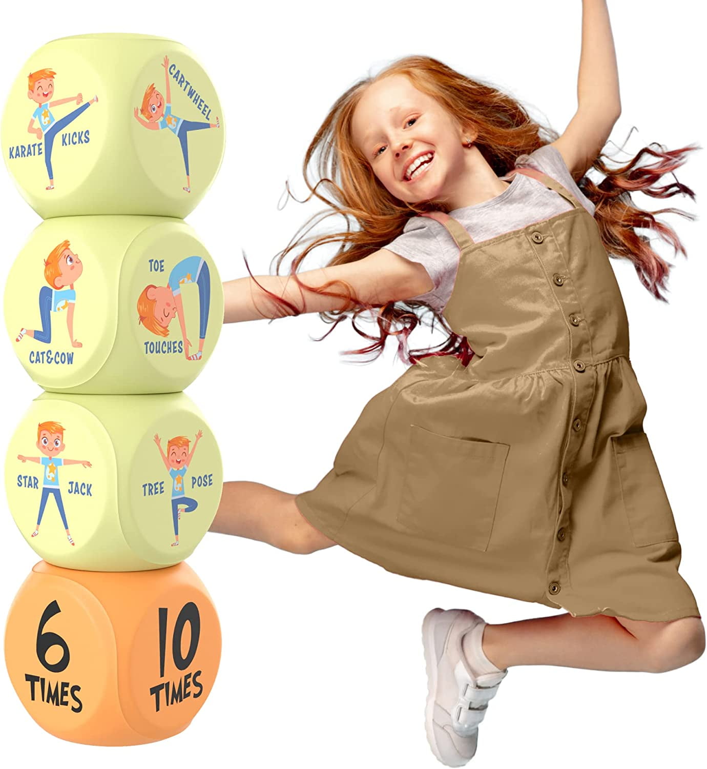 Skywin Kids Yoga Dice Fun Exercise Dice for Kids Solo or Group