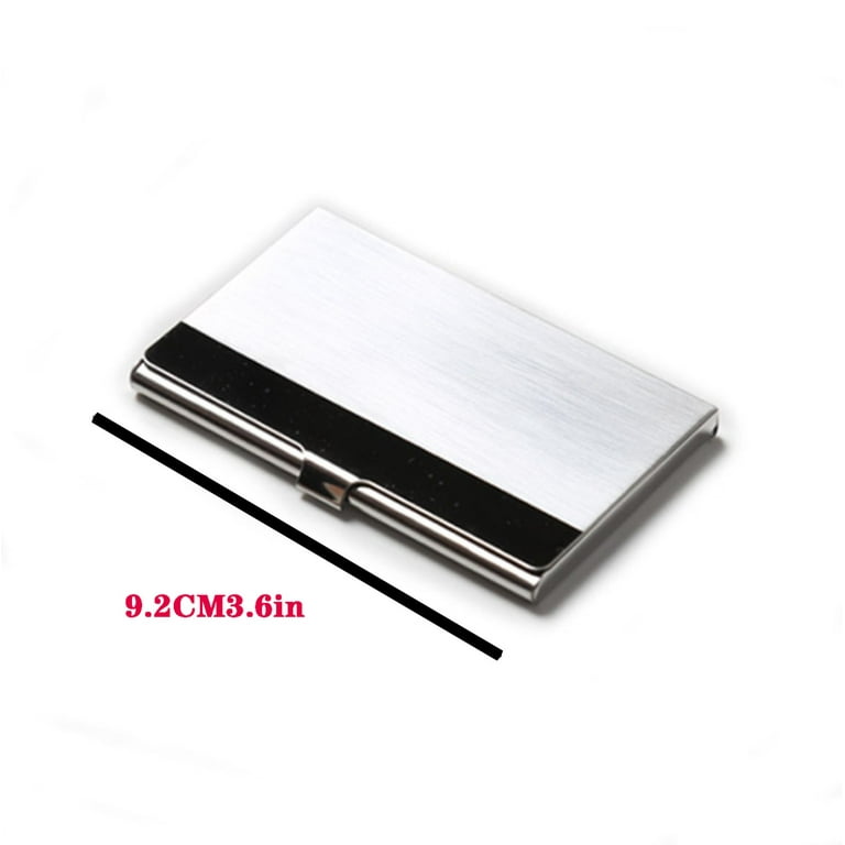business card sleeve holder Engravable Dalvey Leather and Stainless Steel Business Card Case