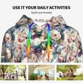 thumbnail image 6 of KLL Colorful Flowers for Womens Pullover Hoodie with Pocket Hooded Long Sleeve Shirts Sweatshirt for Women-X-Large, 6 of 7