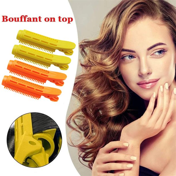 Pinzas para el cabello para mujeres, pinzas para peinar, pinzas para el cabello para niñas, pinzas para raíces, flequillo, esponjosas, para peinar cabello rizado, herramienta de peluquería natural, pi