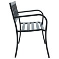 thumbnail image 2 of vidaXL Patio Bench 49.2" Black Steel, 2 of 9