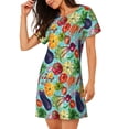 thumbnail image 2 of Daiia Vegetable (2) Print Women's Nightshirt Soft Nightgowns for Women Short Sleeve dress Short-sleeved Sleepwear, 2 of 6