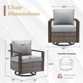 thumbnail image 4 of Gymojoy Outdoor Swivel Rocker Patio Chairs Set of 2,Heavy Duty Swivel Rocking Patio Chairs with Metal Armrests, 2 Pieces Patio Furniture Chairs, 4 of 8