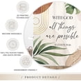 thumbnail image 5 of Glawry Boho Bible Verse Shower Curtain Inspirational Scriptures Quotes Abstract Tropical Palm Leaf Mid Century Bathroom Christian 72Wx72L Inches Bath Accessories Art Home Decor Fabric 12 Pack Hooks, 5 of 5