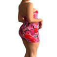 thumbnail image 4 of Robe d'Été pour Femmes à Épaules Dénudées, Sans Bretelles, Imprimée, Ligne A, Courte, Camisole, Bandeau, 4 of 6