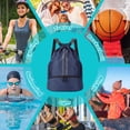 thumbnail image 7 of Bocaoying Sports Drawstring Backpack, Waterproof Gym Backpack, Swim Bag with Shoes Compartment, Pull String Sport Bag for Soccer and Basketball, 7 of 7