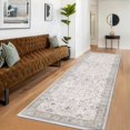 thumbnail image 3 of Light Gray Kitchen Rug 12 ft Long - Modern Boho Eclectic Floral Geometric Decor, Washable Low Pile Non-Slip Extra Long Wide Runner Rugs for Hallway, 3x12, 3 of 7