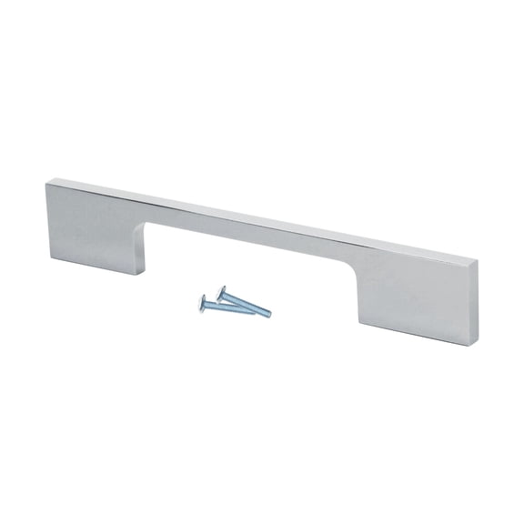 2-Pack Modern Gap Style 3-25/32" (96mm) Inch Center To Center, Overall Length 6-5/16" (160mm) Chrome Cabinet Hardware Pull / Handle