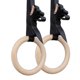 thumbnail image 1 of Anillas de Gimnasia de Madera con Correas y Hebillas Regulables, Superficie Antideslizante, Equipo de Fitness para Entrenamiento de Fuerza y Ejercicios de Cuerpo Completo en Gimnasio Casero, 1 of 5