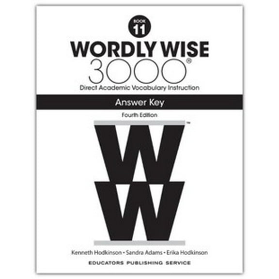 Wordly Wise 3000 Book 11 Key (4Th Edition; Homeschool  Edition)