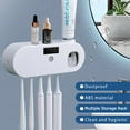 thumbnail image 3 of LNGOOR Wall Mounted Toothbrush Holder with Toothpaste Dispenser  Electric Toothbrush Holder for Bathroom  Smart Clean Toothbrush Organizer with 5 Brush Slots  Toothbrush Organizer for Lad, 3 of 6