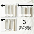 thumbnail image 6 of NICETOWN Faux Linen Curtains for Living Room, Semi Sheer Linen Light Filtering Farmhouse Curtains Rod Pocket Back Tab Privacy Faux Linen Drapes for Bedroom Dining Room, 52"x90", Cream, 2 Panels, 6 of 9