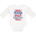 thumbnail image 3 of Inktastic Cousins Crew Red White and Blue 4th of July Boys or Girls Long Sleeve Baby Bodysuit, 3 of 5