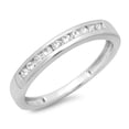 thumbnail image 1 of Dazzlingrock Collection 0.25 Carat (ctw) 14K Round Cut Diamond Stackable Anniversary Wedding Band 1/4 CT, White Gold, Size 10, 1 of 1