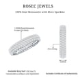 thumbnail image 5 of Rosec Jewels Classic Moissanite Eternity Band Ring for Women (D-VS1 Grade) - Anniversary Band Ring, 10K White Gold, US 3.00, 5 of 6