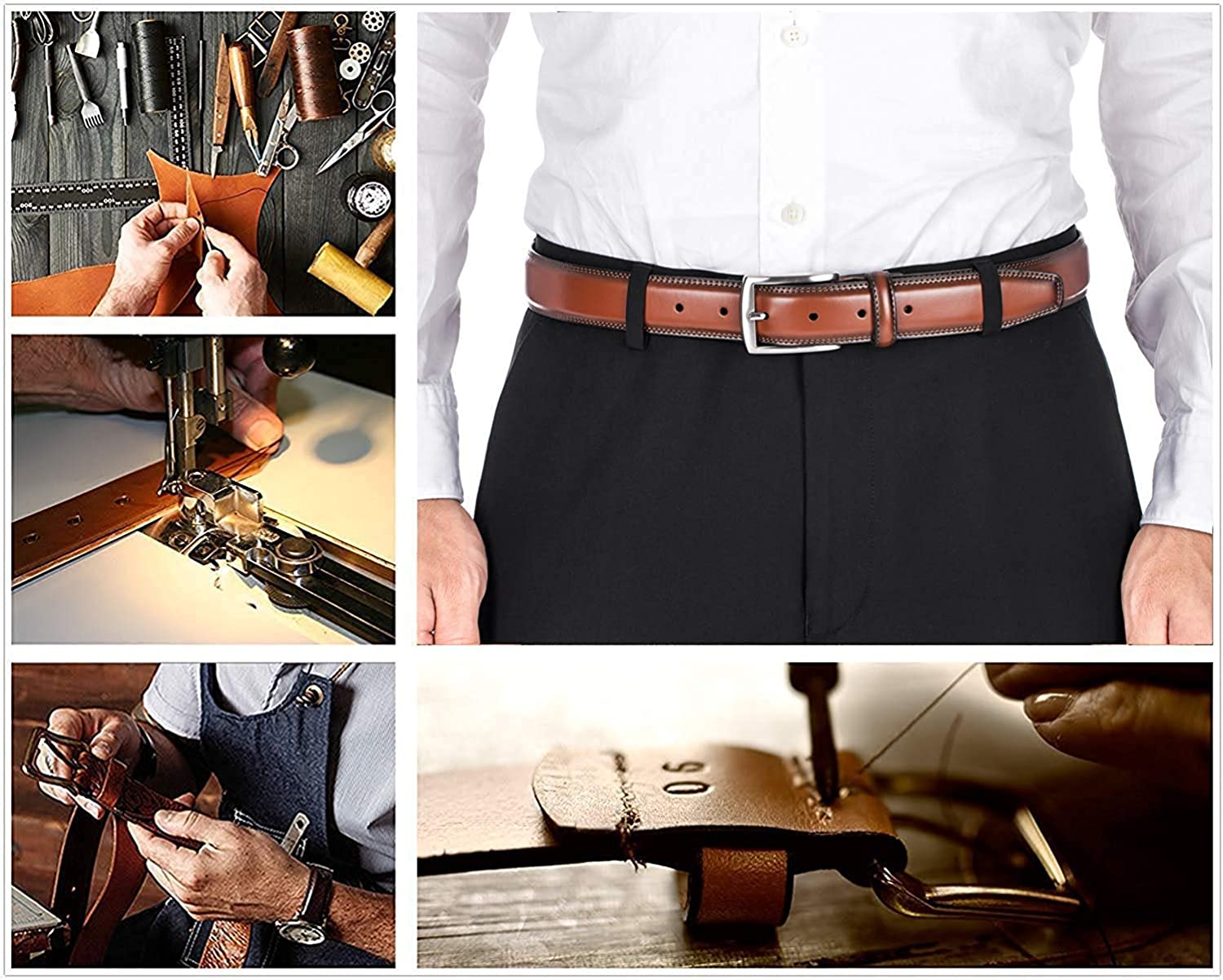 Kalmore Men's Genuine Leather Dress Belt photo 4