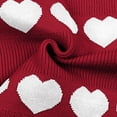 thumbnail image 4 of yillto Womens Valentine's Day Sweaters Heart Printed Knit Long Sleeve Tops Round Neck Pullover Sweater Clothes, 4 of 5