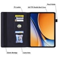 thumbnail image 3 of DWaybox Case for Realme Pad 3 11.6 inch Released 2026, Retro PU Leather & TPU Hybrid Shockproof Cover with Kickstand, Card Slots, Anti-Slip Grip Strap -Black, 3 of 4