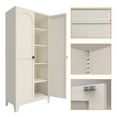 thumbnail image 5 of 71'' Tall 2-Door Metal Storage Cabinet with Adjustable Shelves - Beige (Corrosion-Resistant, Multi-Room Use), 5 of 9