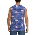 thumbnail image 4 of Uemuo Flamingo Pattern Men's Sleeveless T-Shirt,Muscle Athletic Tank Top, Moisture-wicking Quick-dry Breathable Classic Tee Top for Gym Run Outdoor Sports-Large, 4 of 8