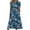 Blue, variant on Edvintorg Women's Summer Dresses 2025 Beach Casual Short Sleeve Floral Print Loose Midi Dress with Pocket