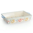thumbnail image 2 of Gibson Elite Anaya Hand Painted Rectangle Shaped Bakeware Set, Set of 2, 15.5-inches Length and 10-inches Length, Stoneware, Kitchenware and Accessories, 2 of 5