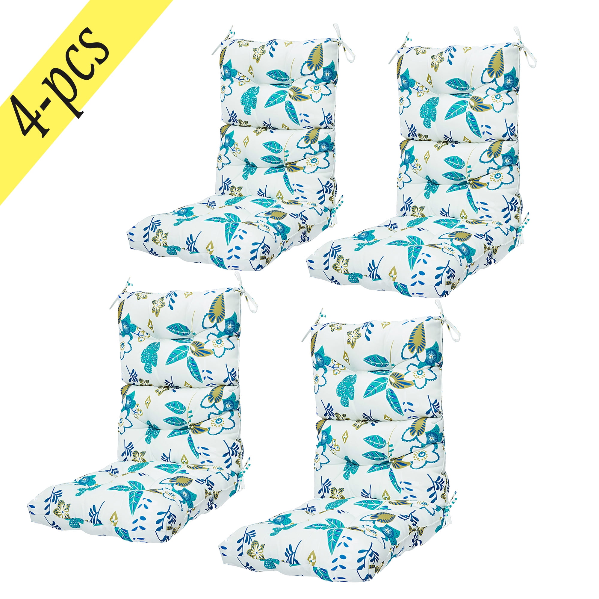 4 Pack 44"x21" Outdoor Chair Cushion High Back Chair Cushion Dining