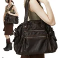 thumbnail image 4 of Bolso bandolera de hombro desgastado lavado de gran capacidad con diseño de motocicleta para mujer estilo retro Y2K, 4 of 5