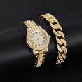 thumbnail image 2 of Reloj de cuarzo BR Reloj de moda con diamantes Correa Vintage Rosa, 2 of 4