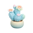 thumbnail image 3 of Figura de resina de planta en maceta de simulación de cactus | Lindo adorno de coche azul en miniatura | Pequeño regalo de decoración fresca para el hogar | 1 Pieza | los 6,5x3,8x3,3cm | para, 3 of 7