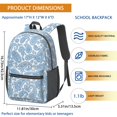 thumbnail image 3 of Paisley and Floral White Pattern 17" Waterproof Oxford School Backpacks for Teens, S-Shape Padded Straps, for School, Travel, Hiking, Camping, 3 of 5
