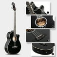 thumbnail image 3 of Glarry Acoustic Electric Bass Guitar, Full Size 4 String w/ 4-Band Equalizer, Padded Gig Bag, Black, 3 of 8