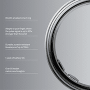 Oura Ring 5 Brushed Silver Size 13 World's Smallest Smart Ring Sleep Activity Health Tracker