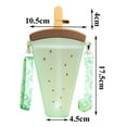 thumbnail image 4 of Cute Watermelon Straw Water Bottle Ice Cream Cup With Shoulder Strap, 4 of 6