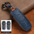 thumbnail image 3 of Leather Car Key Case Cover Bag For Ford For Mustang For Fusion For MKX 5 Buttons, 3 of 11
