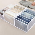 thumbnail image 3 of CAJA de Divisor de Pantalones de Armario, Organizador de Divisor de Pantalones 7 Compariente Simple Lavable Para Oficina, 3 of 8