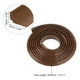 thumbnail image 2 of REGALWOVEN Collapsible Shower Barrier, Silicone Water Splash Guard Strips Self Adhesive Brown 118 inch, 2 of 7
