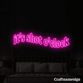 thumbnail image 3 of Craftnamesign It's Shot Clock Neon Sign for Bedroom Bar Office Space Wall Art, 3 of 4