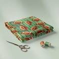 thumbnail image 5 of (2 pack) David Textiles 21" x 18" 100% Cotton Super Football Precut Sewing & Craft Fabric, Green|Brown, 5 of 8