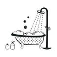 thumbnail image 2 of Fiudx Pegatina de Bañera Pequeña Happy, Calcomanía de Pared de Pvc Extraíble, Autoadhesiva, Fácil de Despegar, Decoración para Sala de Estar y Dormitorio, Mejora Rápida y Económica Del Hogar, Tamaño, 2 of 3