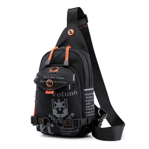 Bolso de pecho de moda para hombre, mochila cruzada multifuncional para exteriores, bolso de hombro deportivo