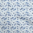 thumbnail image 1 of oneOone Cotton Poplin Medium Blue Fabric Abstract Floral Craft Projects Decor Fabric Printed By The Yard 42 Inch Wide, 1 of 4