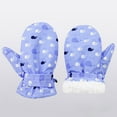 thumbnail image 2 of UngA Trends Lined Fleece Toddler Mittens Winter Warm Gloves Child Ski Waterproof Snow Baby Mittens for Boys Girls (Light Blue,6-18 Months), 2 of 7