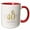 Red/White, variant on 3drose, a Ruby Anniversary of 40 Years for Wedding Employee or Business, 11oz Two-tone Red Mug