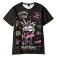 thumbnail image 3 of 2023 Anime Cartoon Summer Kuromi Camiseta My Melody Hello Kitty 3D Impresión Dibujos Animados Ropa Niño Niña Niño Moda Camiseta Casual Top, 3 of 5